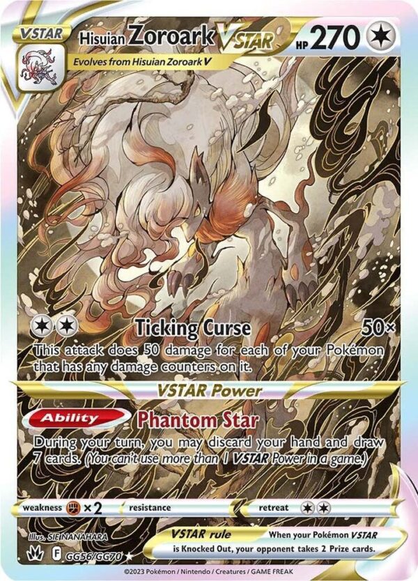 Hisuian Zoroark VSTAR GG56/GG70 Holofoil Crown Zenith: Galarian Gallery Hisuian Zoroark VSTAR GG56/GG70 Holofoil Crown Zenith: Galarian Gallery