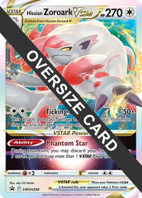 Hisuian Zoroark VSTAR SWSH298 Holofoil Jumbo Cards
