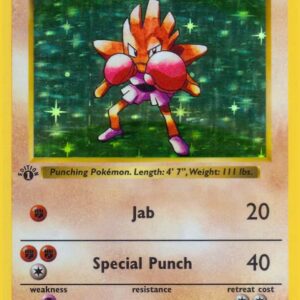 Hitmonchan 007/102 1st Edition Holofoil Base Set (Shadowless)