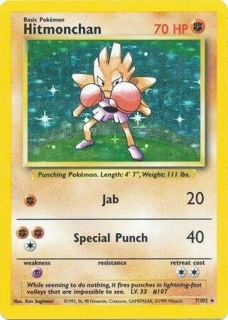 Hitmonchan 007/102 Holofoil Base Set
