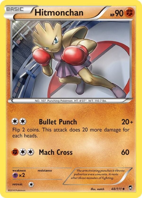 Hitmonchan 48/111 Reverse Holofoil XY – Furious Fists Hitmonchan 48/111 Reverse Holofoil XY – Furious Fists