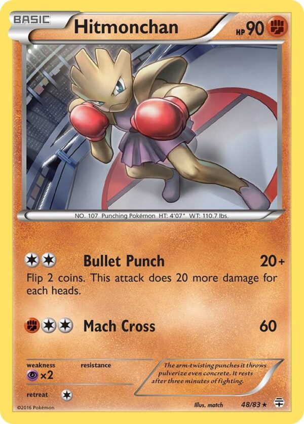 Hitmonchan 48/83 Reverse Holofoil Generations