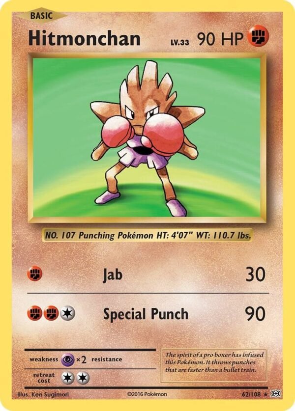 Hitmonchan 62/108 Reverse Holofoil XY – Evolutions