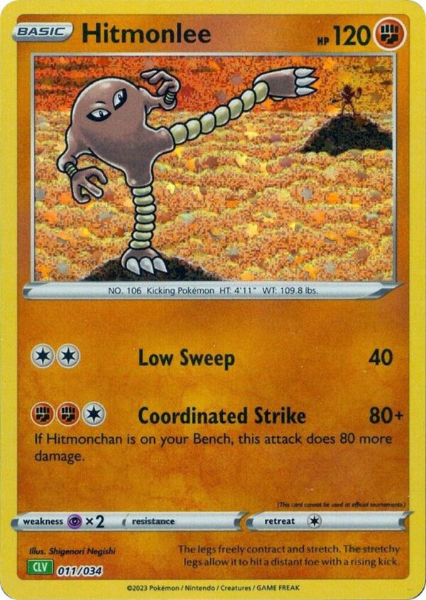Hitmonlee 011/034 Holofoil Trading Card Game Classic