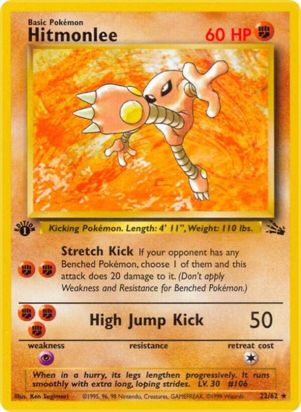 Hitmonlee (22) 22/62 Unlimited Fossil Hitmonlee (22) 22/62 Unlimited Fossil