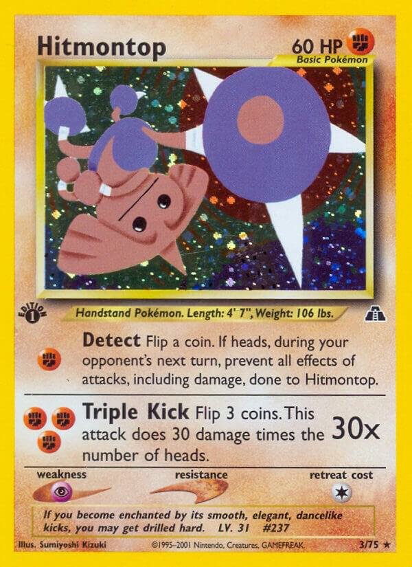 Hitmontop (3) 03/75 1st Edition Holofoil Neo Discovery