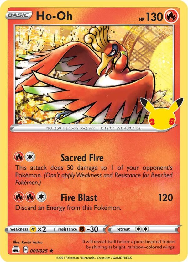 Ho-Oh 001/025 Holofoil Celebrations