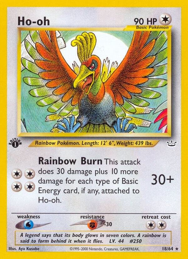 Ho-oh (18) 18/64 1st Edition Neo Revelation Ho-oh (18) 18/64 1st Edition Neo Revelation