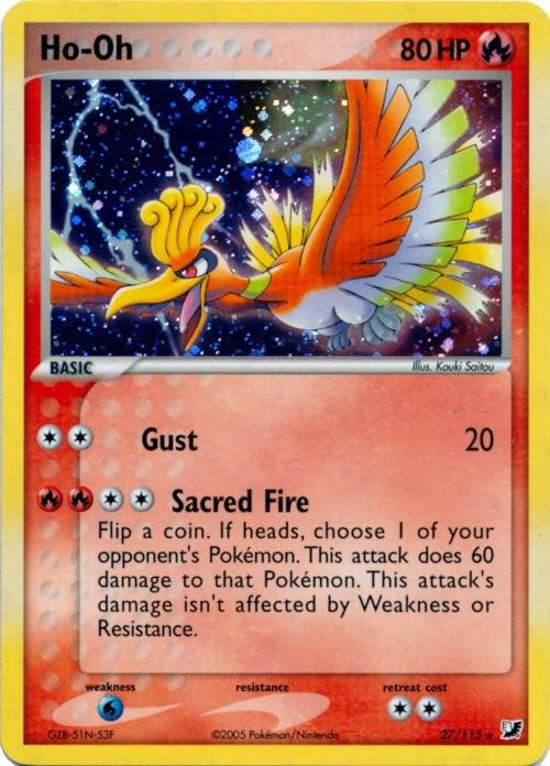 Ho-Oh 27/115 (Cosmos Holo) 027/115 Holofoil Deck Exclusives