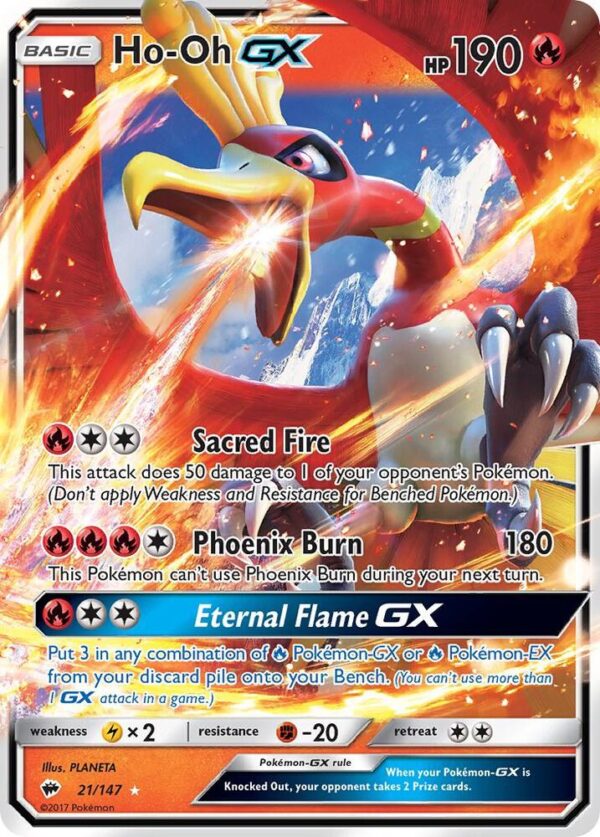 Ho-Oh GX 21/147 Holofoil SM – Burning Shadows Ho-Oh GX 21/147 Holofoil SM – Burning Shadows