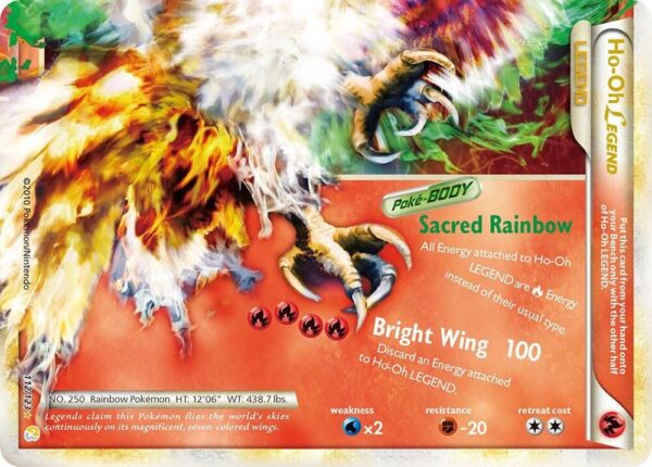 Ho-Oh Legend (Bottom) 112/123 Holofoil HeartGold SoulSilver