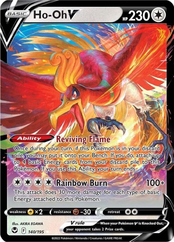 Ho-Oh V 140/195 Holofoil SWSH12: Silver Tempest