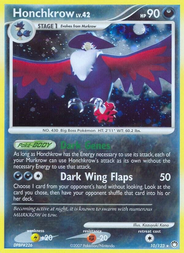 Honchkrow 10/123 Holofoil Mysterious Treasures Honchkrow 10/123 Holofoil Mysterious Treasures