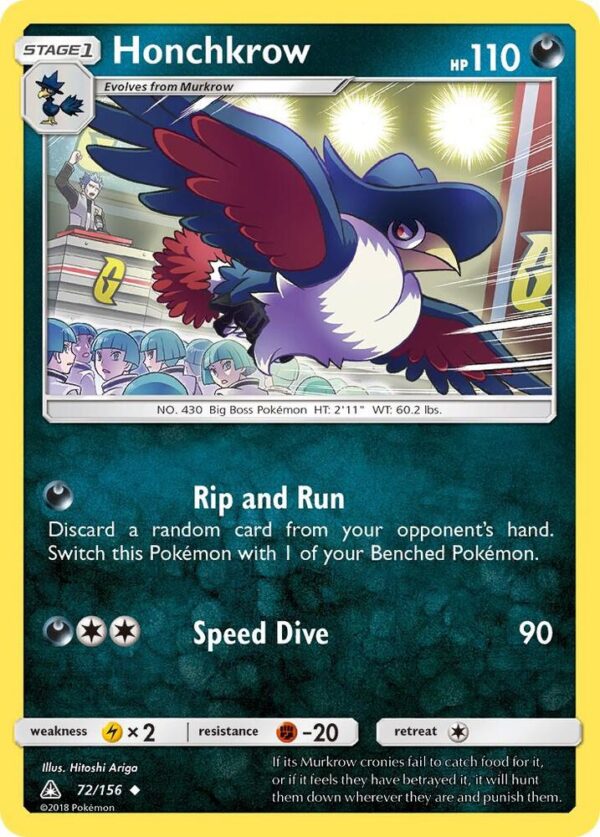 Honchkrow 72/156 Normal SM – Ultra Prism