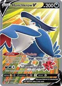Honchkrow V (Full Art) | 161/172 | Holofoil | SWSH09: Brilliant Stars