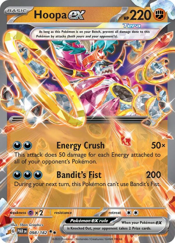 Hoopa ex 098/182 Holofoil SV04: Paradox Rift Hoopa ex 098/182 Holofoil SV04: Paradox Rift