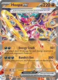 Hoopa ex | 098/182 | Holofoil | SV04: Paradox Rift Hoopa ex | 098/182 | Holofoil | SV04: Paradox Rift