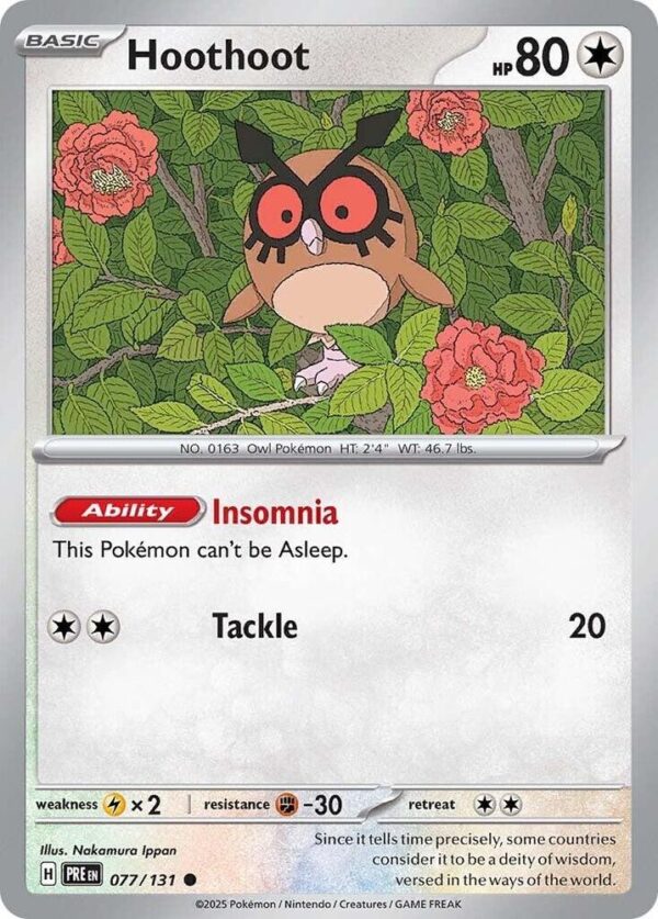 Hoothoot 077/131 Normal SV: Prismatic Evolutions
