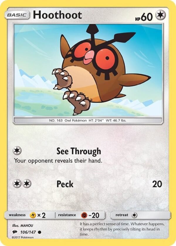 Hoothoot 106/147 Normal SM – Burning Shadows