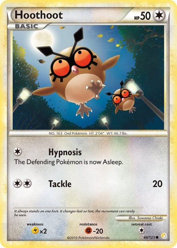 Hoothoot 66/123 Reverse Holofoil HeartGold SoulSilver