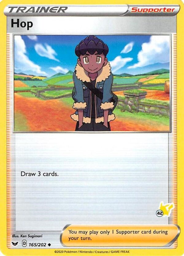 Hop 165/202 (#42 Pikachu Stamped) Normal Battle Academy 2022 Hop 165/202 (#42 Pikachu Stamped) Normal Battle Academy 2022