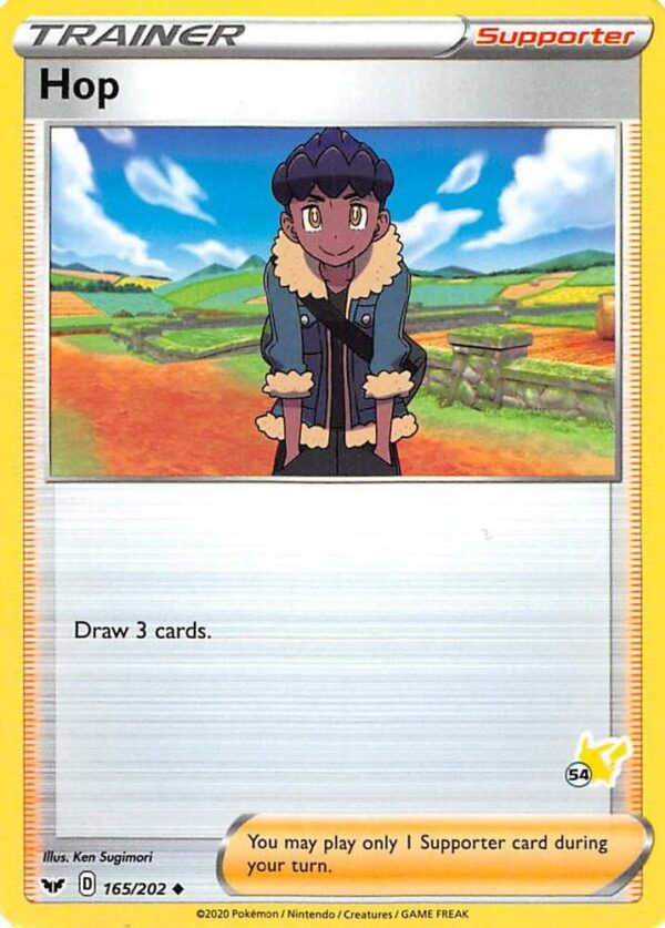 Hop 165/202 (#54 Pikachu Stamped) Normal Battle Academy 2022 Hop 165/202 (#54 Pikachu Stamped) Normal Battle Academy 2022