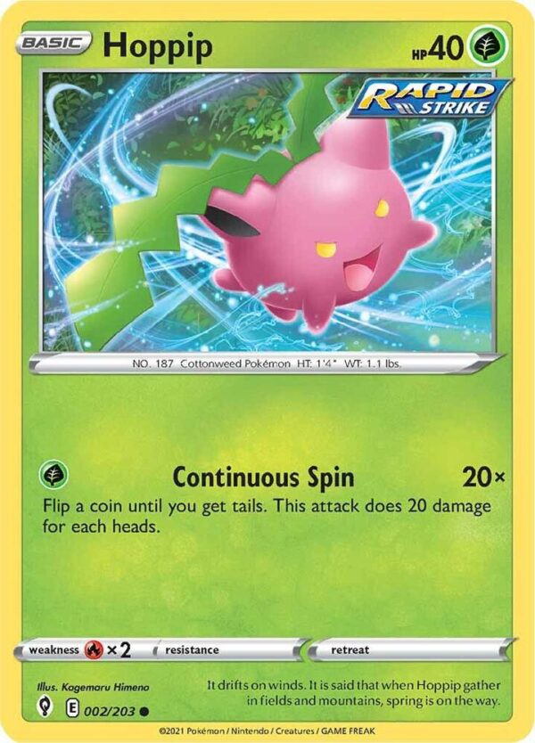 Hoppip 002/203 Normal SWSH07: Evolving Skies Hoppip 002/203 Normal SWSH07: Evolving Skies