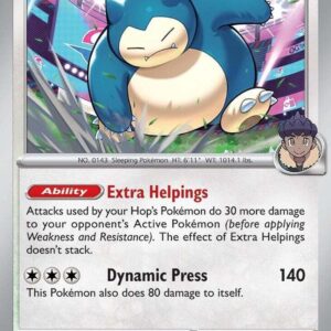 Hop’s Snorlax 117/159 Reverse Holofoil SV09: Journey Together Hop’s Snorlax 117/159 Reverse Holofoil SV09: Journey Together