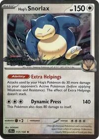 Hop's Snorlax | 117/159 (Cosmos Holo) | Holofoil | Miscellaneous Cards & Products