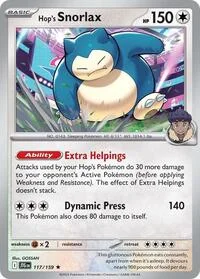 Hop's Snorlax | 117/159 | Holofoil | SV09: Journey Together Hop's Snorlax | 117/159 | Holofoil | SV09: Journey Together
