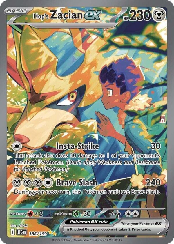 Hop’s Zacian ex 186/159 Holofoil SV09: Journey Together