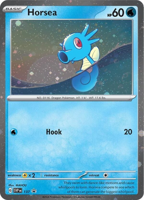 Horsea 137 (Cosmo Holo) Holofoil SV: Scarlet & Violet Promo Cards Horsea 137 (Cosmo Holo) Holofoil SV: Scarlet & Violet Promo Cards