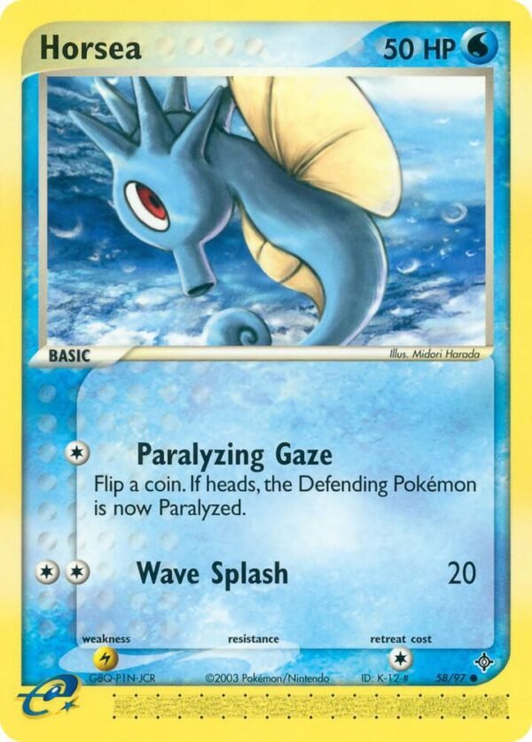 Horsea 58/97 Reverse Holofoil Dragon