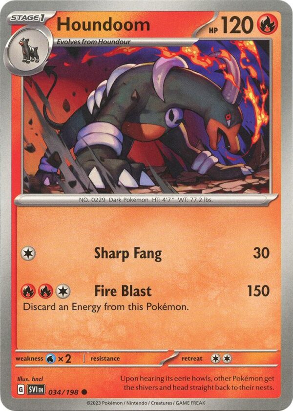 Houndoom 034/198 Normal SV01: Scarlet & Violet Base Set