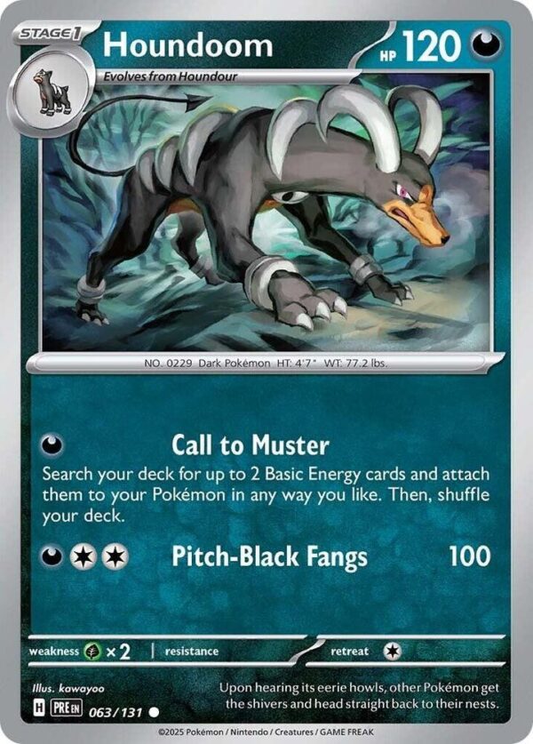 Houndoom 063/131 Normal SV: Prismatic Evolutions Houndoom 063/131 Normal SV: Prismatic Evolutions