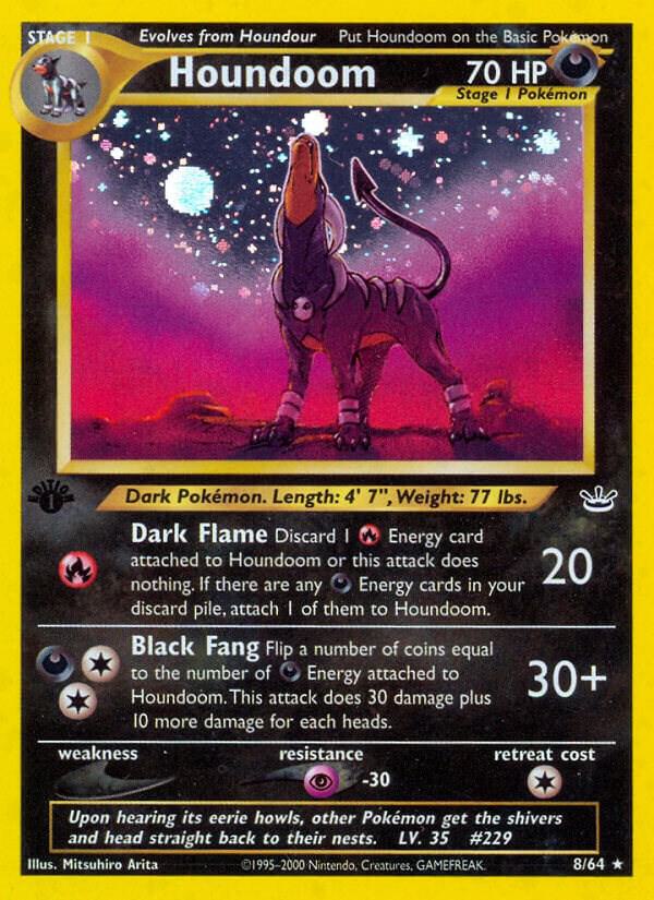 Houndoom 08/64 1st Edition Holofoil Neo Revelation