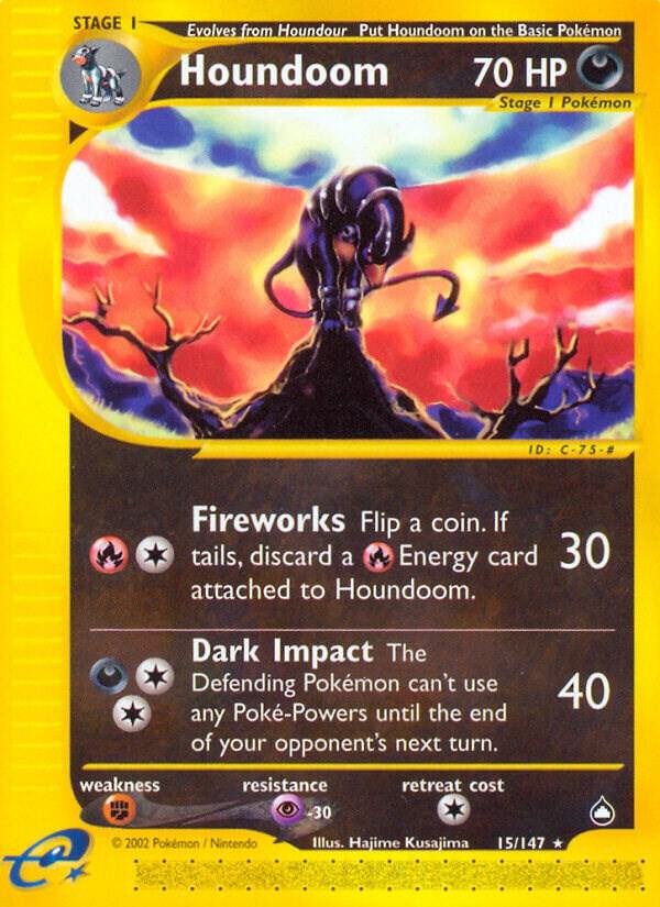 Houndoom (15) 015/147 Reverse Holofoil Aquapolis