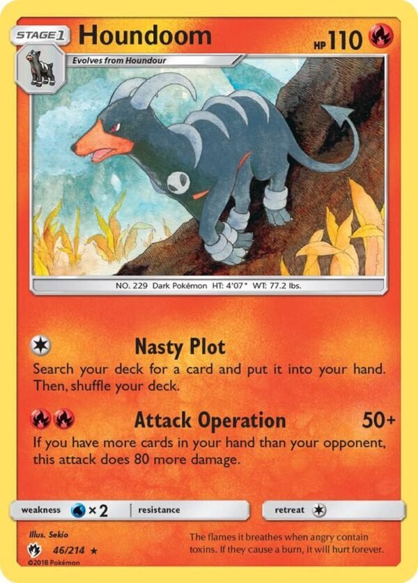 Houndoom 46/214 Reverse Holofoil SM – Lost Thunder Houndoom 46/214 Reverse Holofoil SM – Lost Thunder