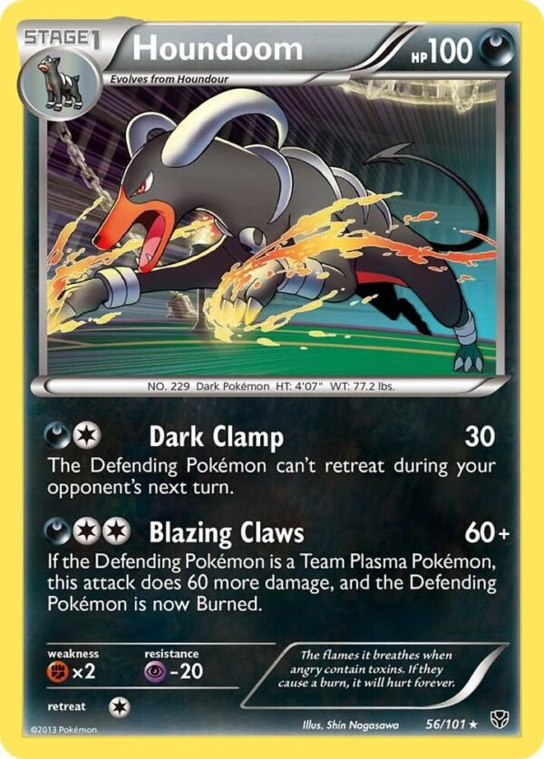 Houndoom 56/101 Reverse Holofoil Plasma Blast Houndoom 56/101 Reverse Holofoil Plasma Blast