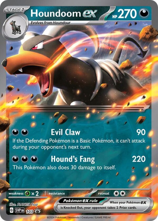 Houndoom ex 103 Holofoil SV: Scarlet & Violet Promo Cards Houndoom ex 103 Holofoil SV: Scarlet & Violet Promo Cards