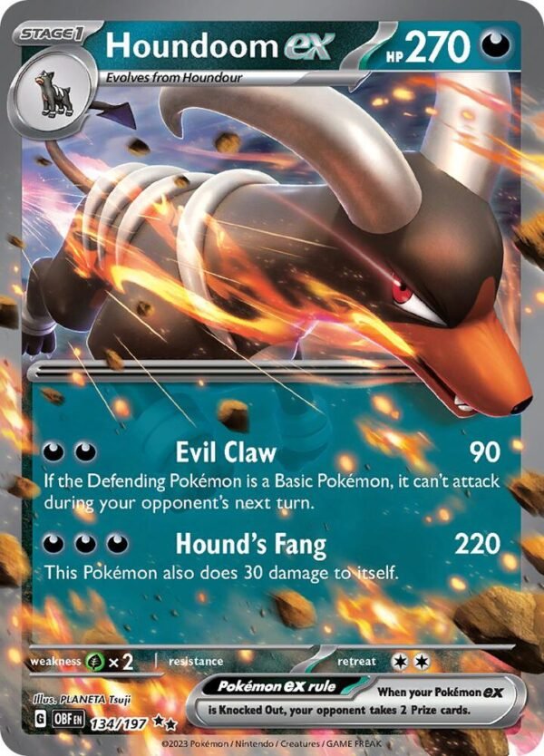 Houndoom ex 134/197 Holofoil SV03: Obsidian Flames Houndoom ex 134/197 Holofoil SV03: Obsidian Flames