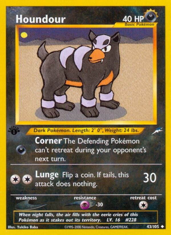 Houndour 043/105 1st Edition Neo Destiny