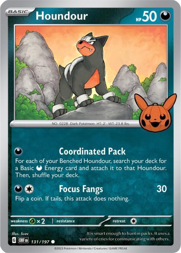 Houndour 131/197 Normal Trick or Trade BOOster Bundle 2024