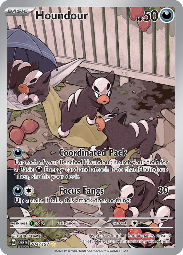 Houndour 204/197 Holofoil SV03: Obsidian Flames