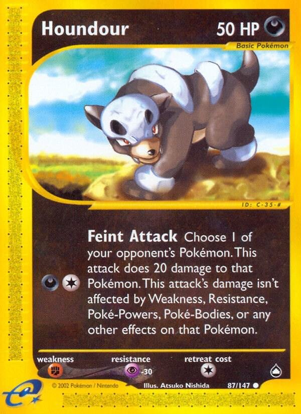 Houndour (87) 087/147 Reverse Holofoil Aquapolis