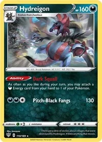 Hydreigon | 110/189 | Reverse Holofoil | SWSH03: Darkness Ablaze