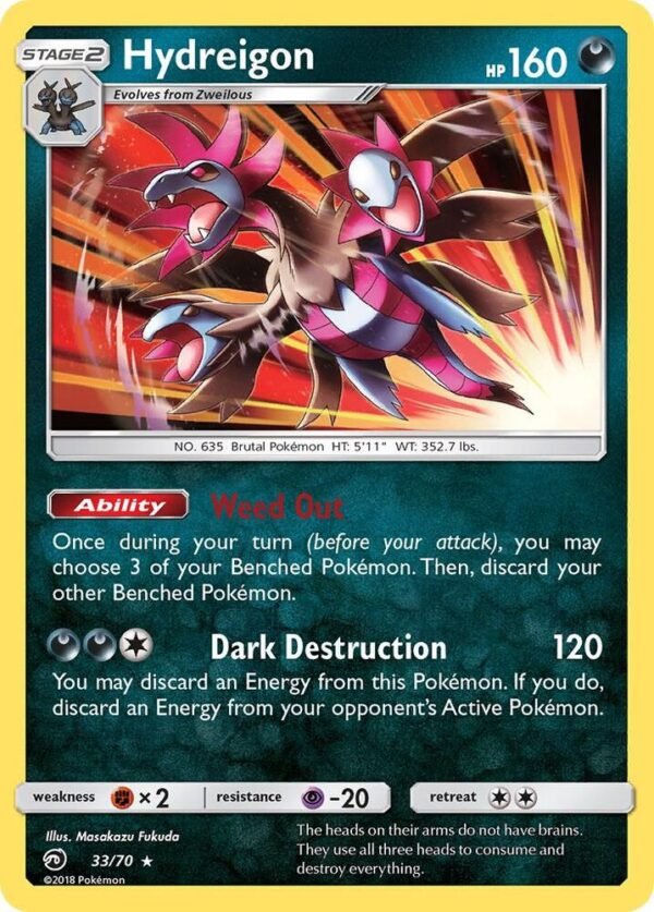 Hydreigon 33/70 Reverse Holofoil Dragon Majesty
