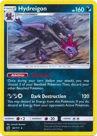 Hydreigon 62/111 (Cracked Ice Holo) 062/111 Holofoil Deck Exclusives Hydreigon 62/111 (Cracked Ice Holo) 062/111 Holofoil Deck Exclusives