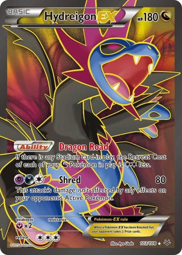 Hydreigon EX (103 Full Art) 103/108 Holofoil XY – Roaring Skies Hydreigon EX (103 Full Art) 103/108 Holofoil XY – Roaring Skies