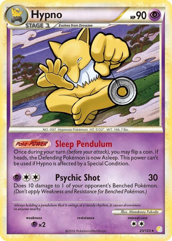 Hypno 23/123 Reverse Holofoil HeartGold SoulSilver Hypno 23/123 Reverse Holofoil HeartGold SoulSilver